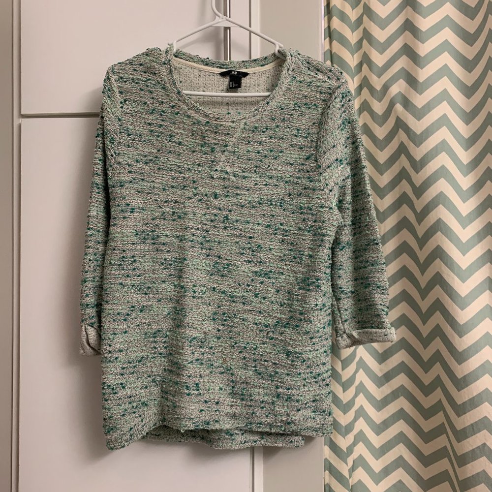 H&M Green Grey Pullover
